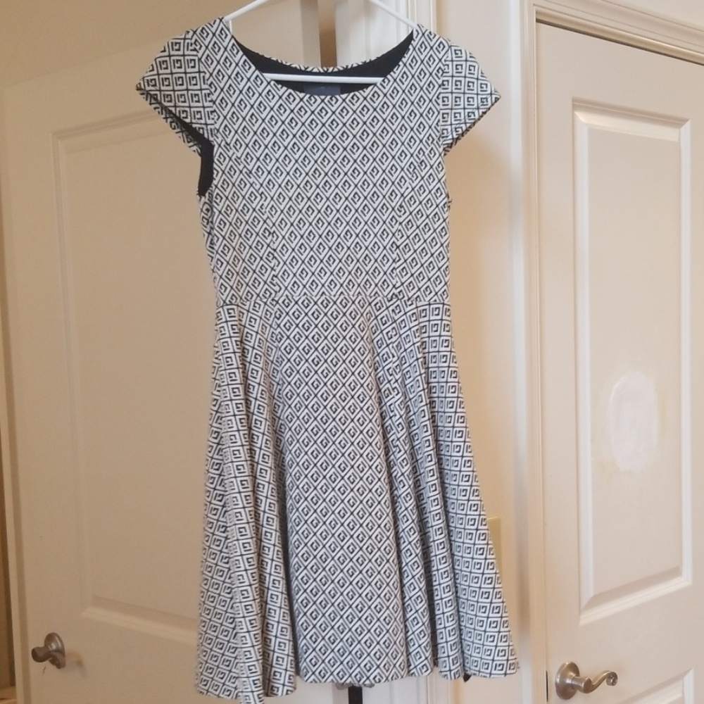 Black and white swing dress